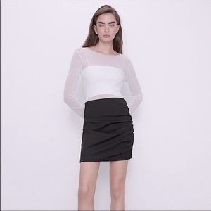 Zara Ruched mini skirt